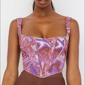 House of CB mesh corset top